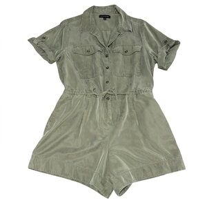 Banana Republic Olive Green Romper Size 12 Lightweight Casual